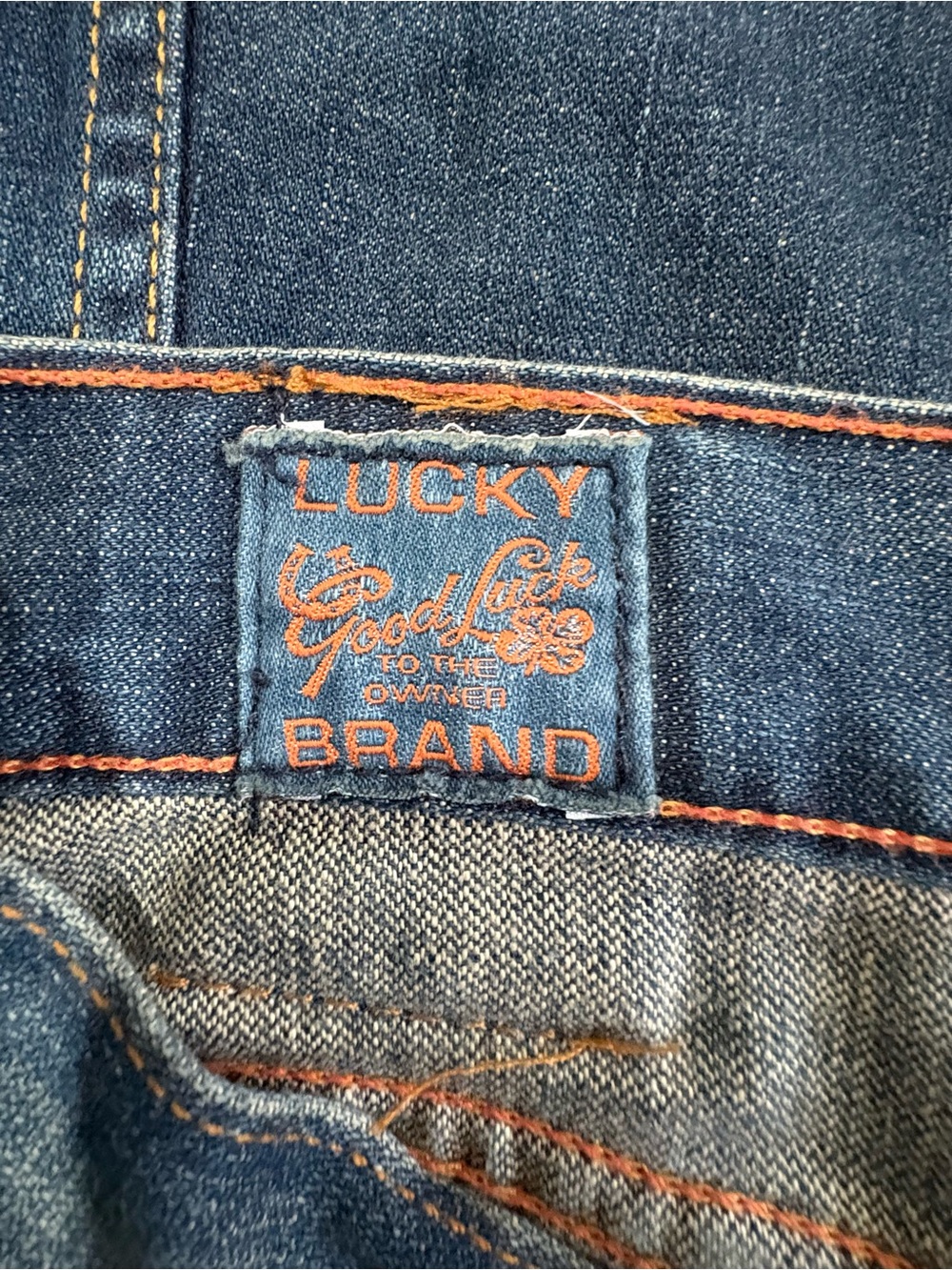 Lucky Brand Vintage Y2K Denim Maxi Skirt Destiny Made in USA Size 12/31 - Picture 7 of 14